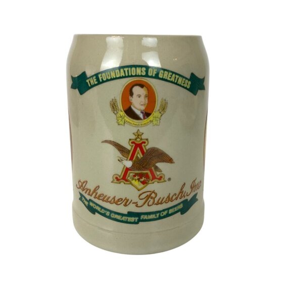 Vintage Anheuser-Busch Adolphus Busch III Collectible Beer Stein Mug 1989 - Picture 1 of 6